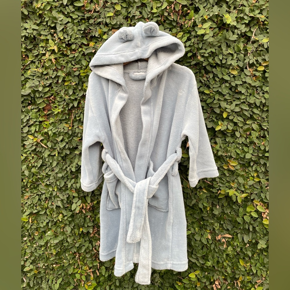 Hemtex | Fuzzy Blue Bear Dressing Robe | Size 3-4 yr